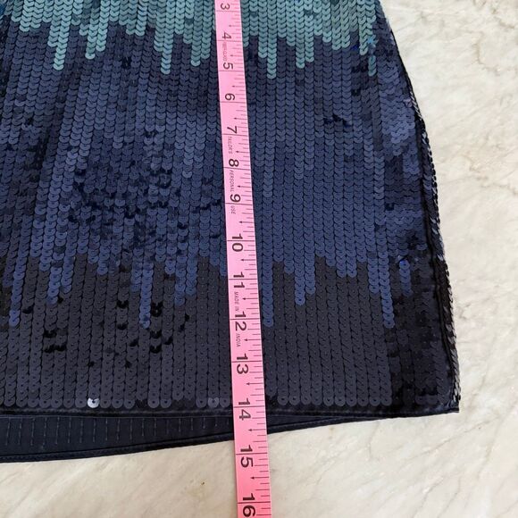 Express Womens Mini party Skirt Blue Ombre Sequins All Over Size 4 NWT - Picture 10 of 11